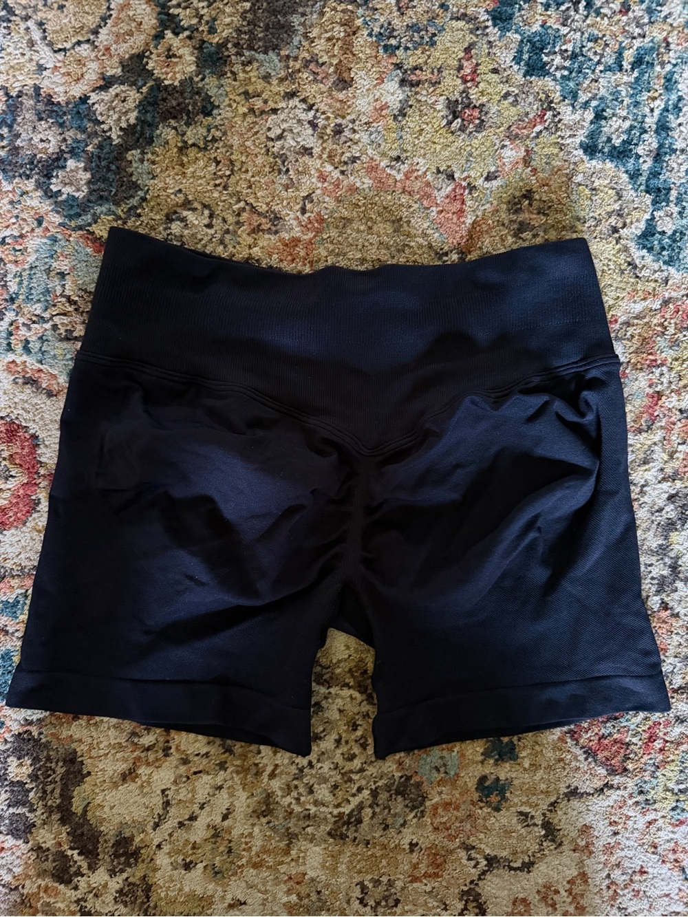 High-Waist Black Women's Scrunch Butt Active Shorts